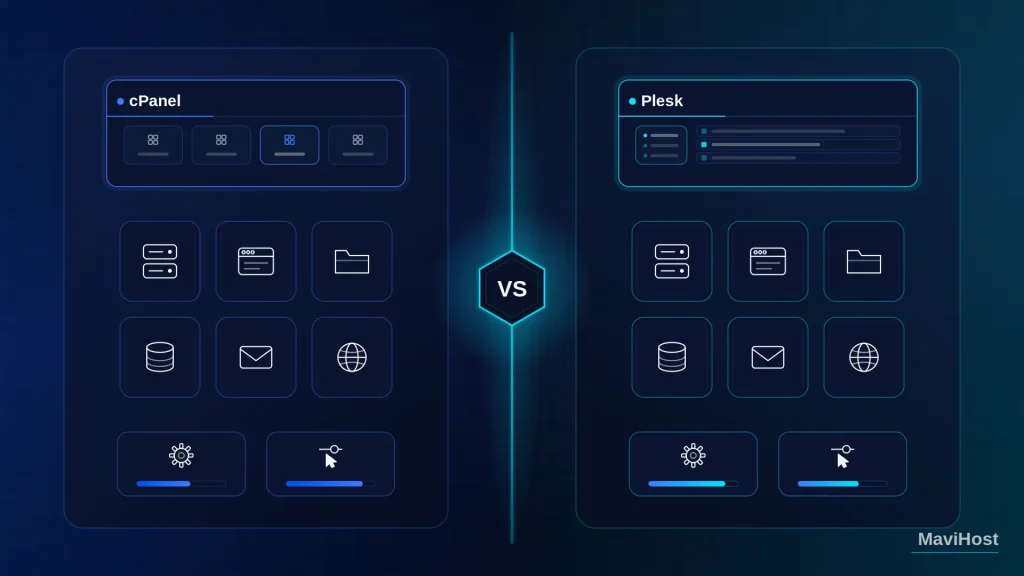 cPanel ve Plesk kontrol panellerinin arayüz ve özellik karşılaştırması
