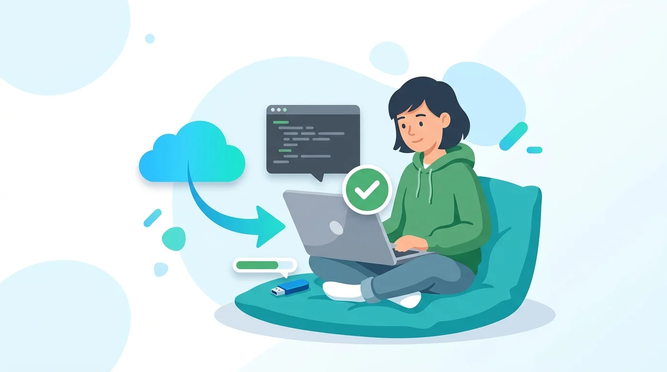 Dizüstü bilgisayara Linux işletim sistemi kurulumu: buluttan indirme, USB bellek ve onay işareti